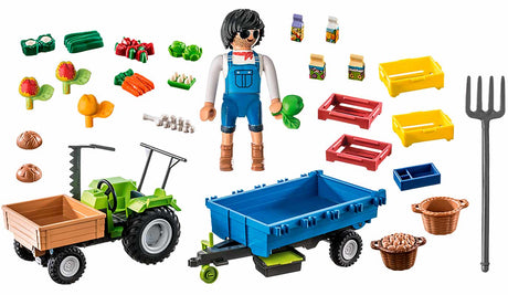 Playmobil Traktor med anhænger