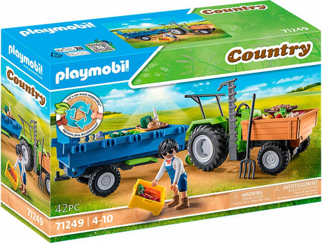 Playmobil Traktor med anhænger