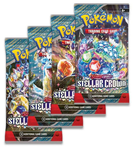 Pokemon Scarlet & Violet Stellar Crown 4 x booster pakker