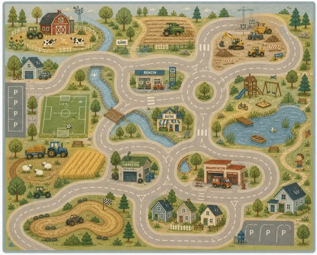 Legetæppe Bondegårds Rally, 95x133 cm