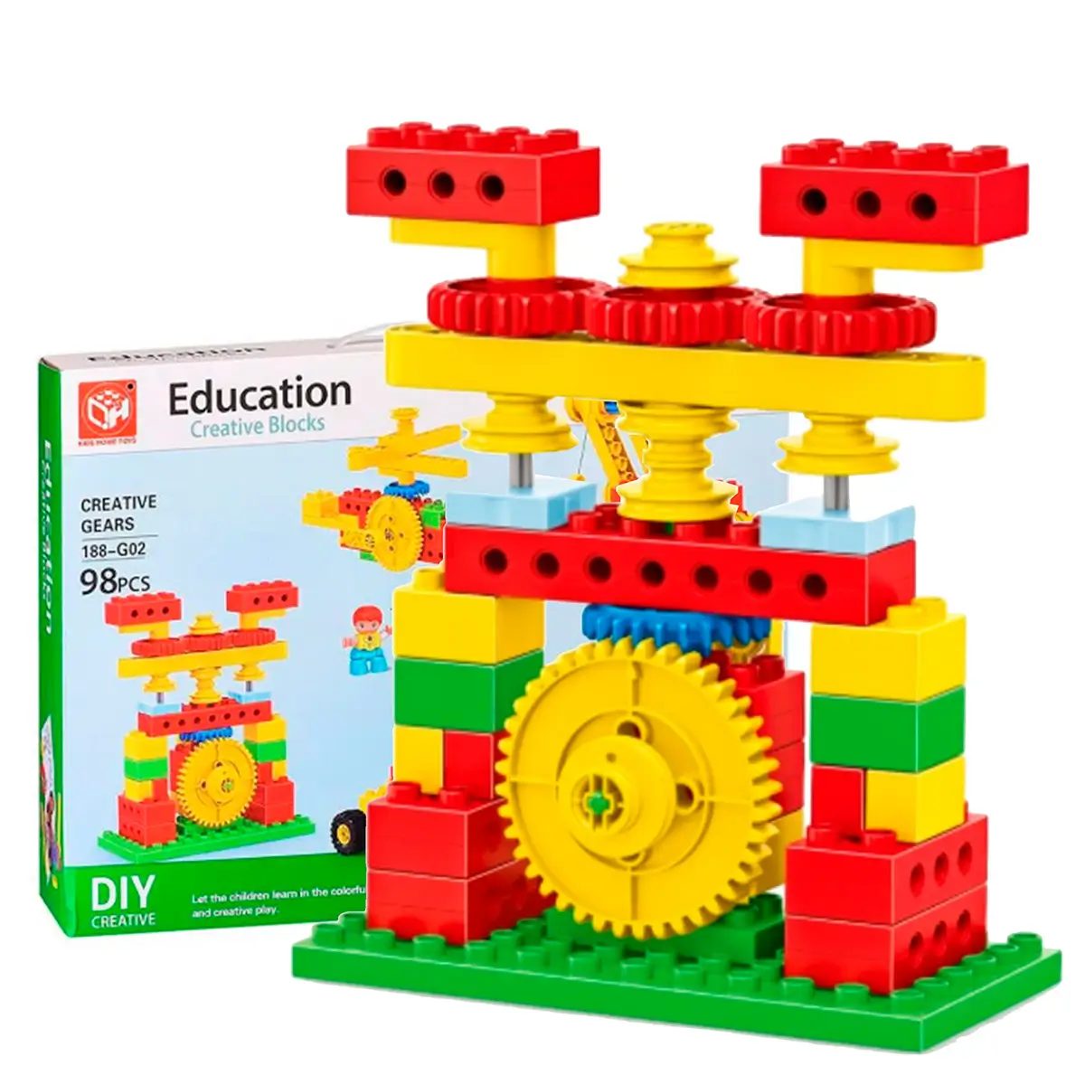 Creative Blocks Byggesæt til Børn, 98 Dele