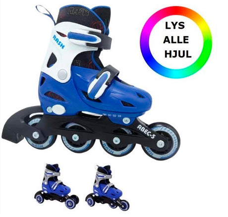 Rask 3 I 1 blå LED rulleskøjter