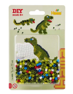 Hama midi blister lille dinosaur plade + perler