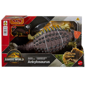 Jurassic World Rebirth Wild Roar Ankylosaurus - Dinosaur med lyd og angrebsfunktion