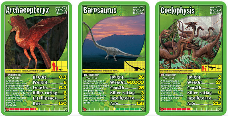 Top Trumps Dinosaurskort