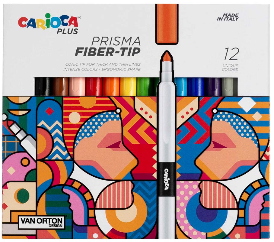 Carioca plus prisma tuscher - 12 stk.