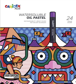 Carioca plus olie pastelfarver - 24 stk.