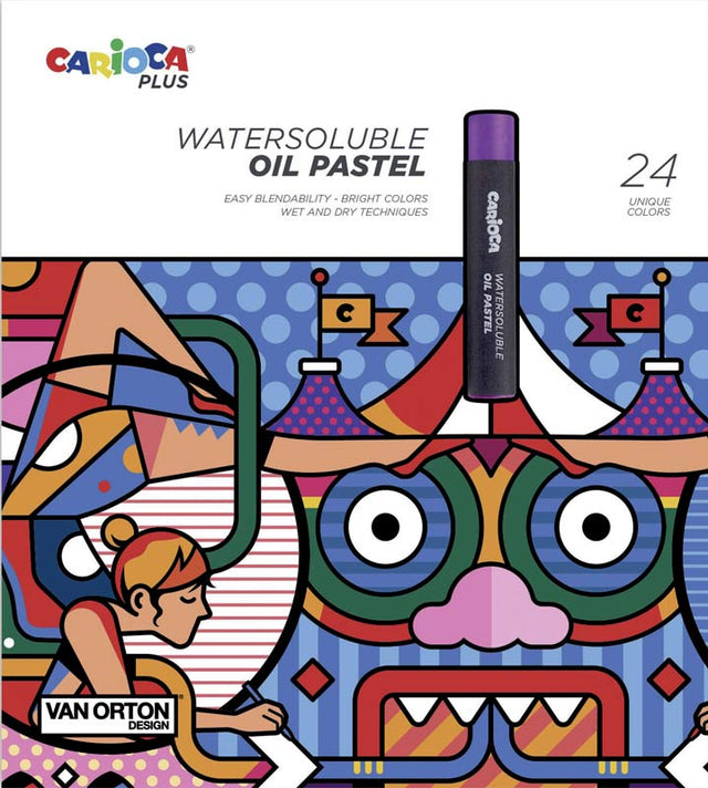 Carioca plus olie pastelfarver - 24 stk.