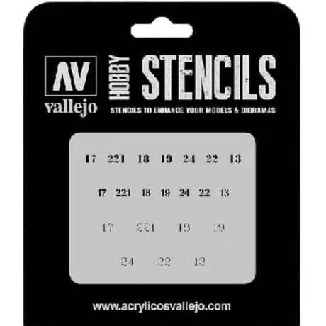 Vallejo Stencil Soviet Numbers WWII (AFV Markings)