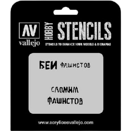Vallejo Stencil Soviet Slogans WWII Num. 1 (AFV Markings)
