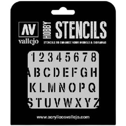 Vallejo Stencil Stamp Font (Lettering & Signs)