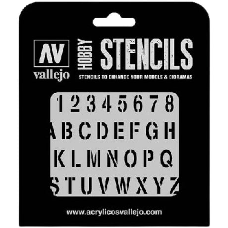 Vallejo Stencil Stamp Font (Lettering & Signs)