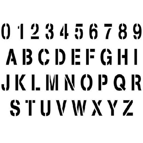 Vallejo Stencil Stamp Font (Lettering & Signs)