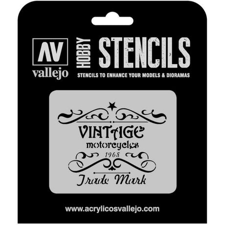 Vallejo Stencil Vintage Motorcycles Sign (Lettering & Signs)