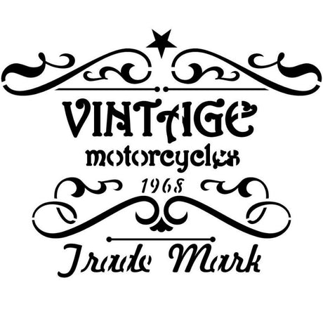 Vallejo Stencil Vintage Motorcycles Sign (Lettering & Signs)