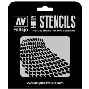 Vallejo Stencil Distorted Honeycomb (Sci-Fi & Fantasy)
