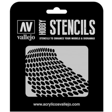 Vallejo Stencil Distorted Honeycomb (Sci-Fi & Fantasy)