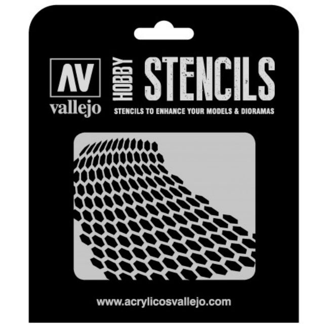 Vallejo Stencil Distorted Honeycomb (Sci-Fi & Fantasy)