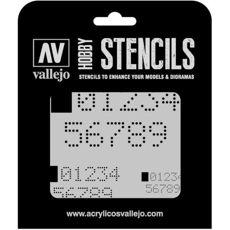 Vallejo Stencil Digital Numbers (Sci-Fi & Fantasy)