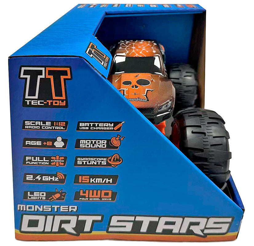 Tec-Toy fjernstyret Speed Monster bil (15 km/t) - 1:12