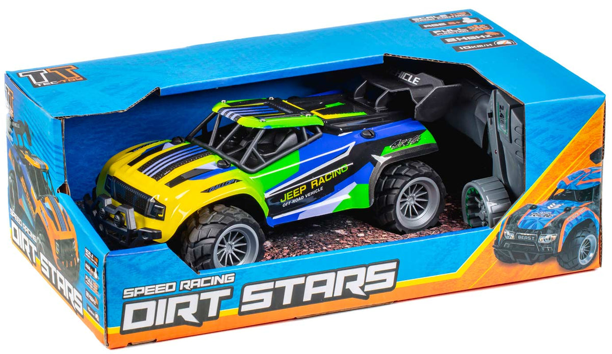 Tec-Toy Fjernstyret Speed Racing 1:18 (10 km/t), Blå og Grøn