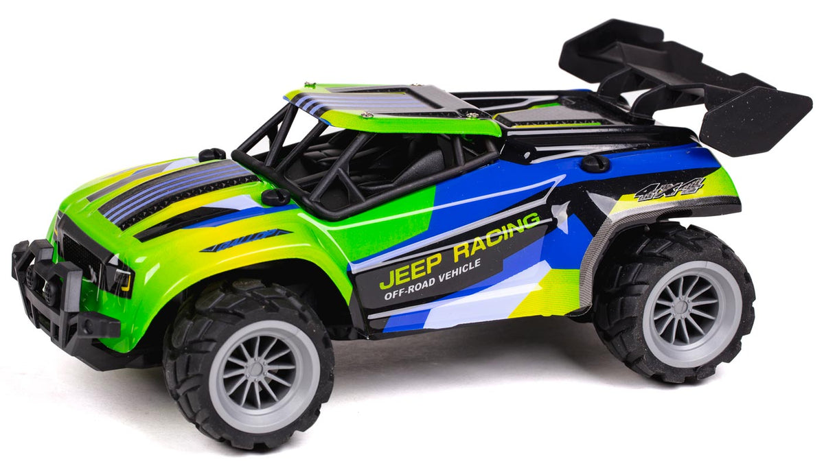 Tec-Toy Fjernstyret Speed Racing 1:18 (10 km/t), Blå og Grøn