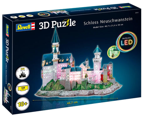 Revell 3D puslespil m. LED - Neuschwanstein slot