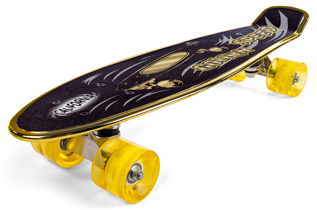 Skateboard med lys - Guldfarvet