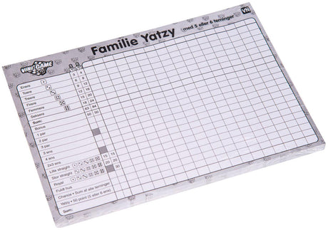 2 x familie yatzy blokke