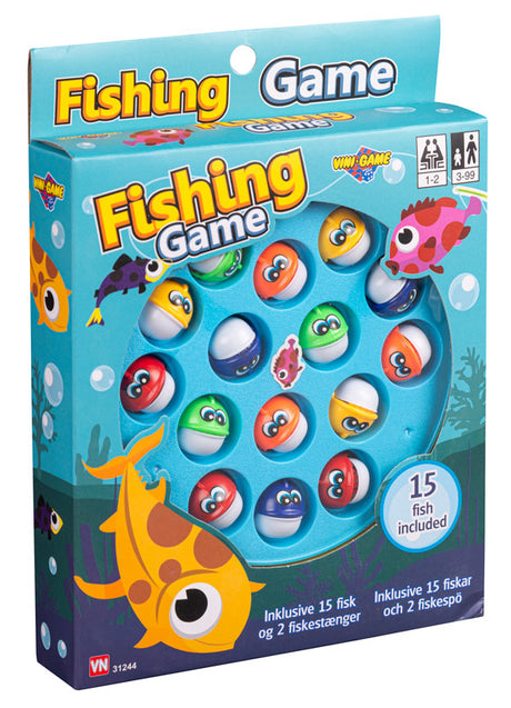 Fiskespil med 15 fisk