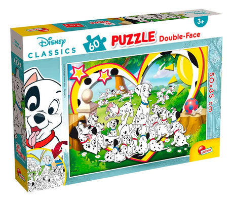 Disney dobbeltsidet puslespil med 101 dalmatinere