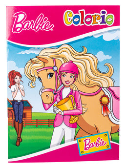 Malebog med Barbie og hest