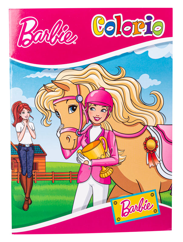 Malebog med Barbie og hest