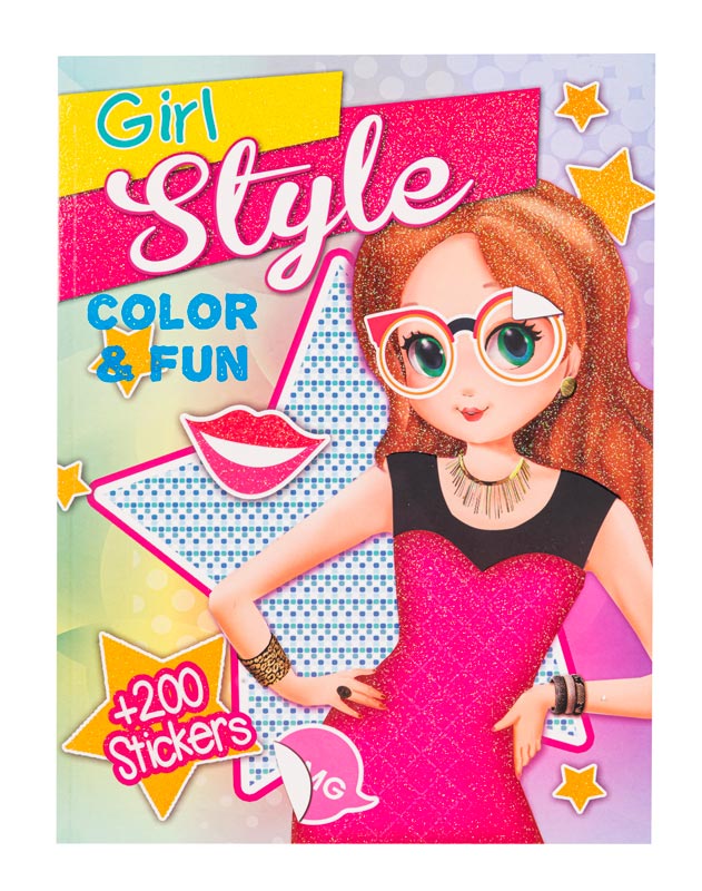 Malebog - Color & Fun Girl Style med stickers