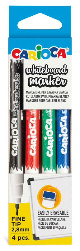 Carioca 4 stk. whiteboard tusser