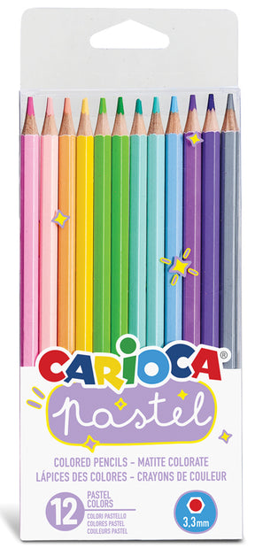 Carioca farveblyanter 3,3mm 12 stk. pastelfarver