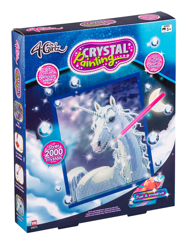 4-Girlz Crystal painting enhjørning
