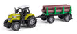 Bull traktor med træstammer