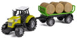 Bull traktor med halmballer