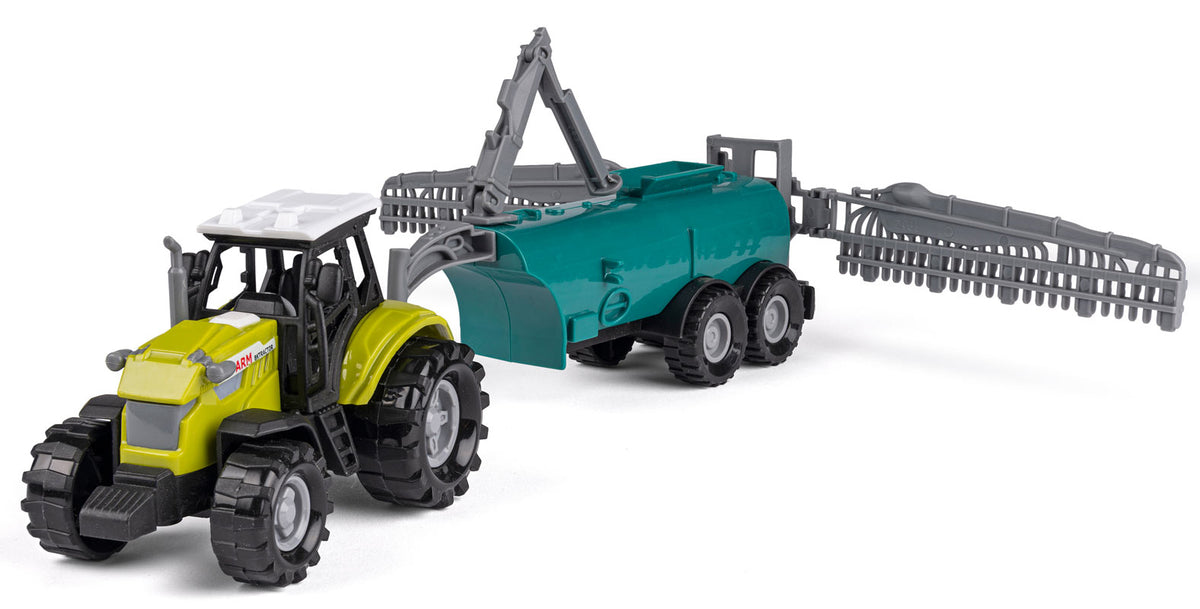 Bull traktor med sprøjtevogn