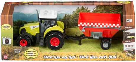 Bull traktor med vogn