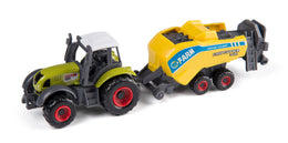 Bull traktor med halmpresser