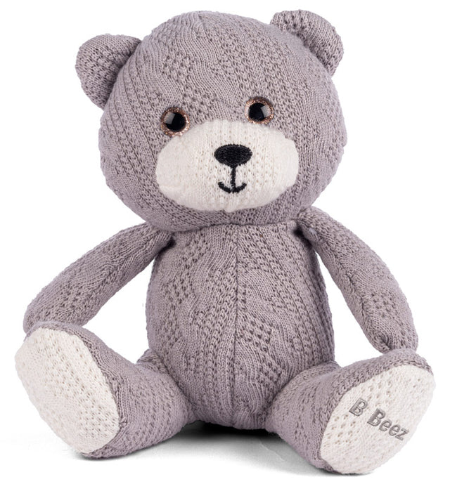 B Beez Strik bamse 14 cm - Grå