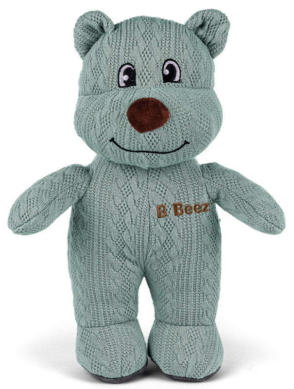B Beez strik bamse - Grøn bjørn