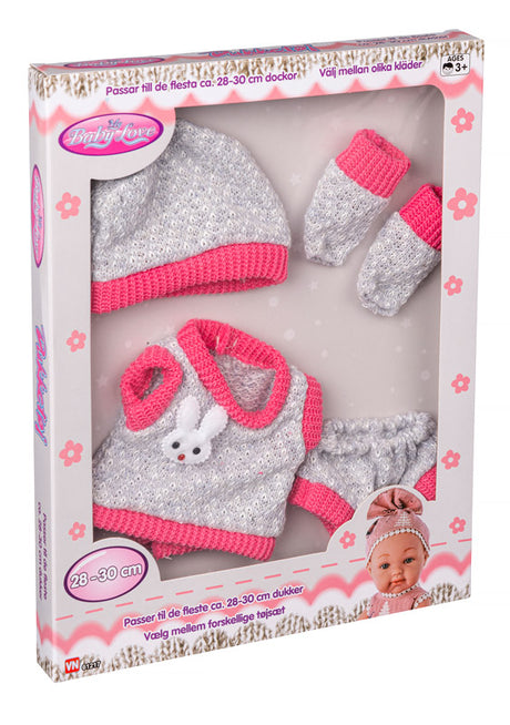 My baby dukketøj - Grå / pink
