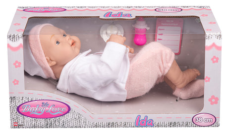 My Baby Love dukke - Ida med hvidt og lyserødt tøj