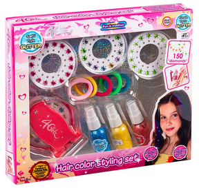 4-Girlz hårdekorationssæt med hårspray