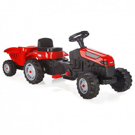 WOOPIE Pedaltraktor med Anhænger – Rød (fra 3 år)