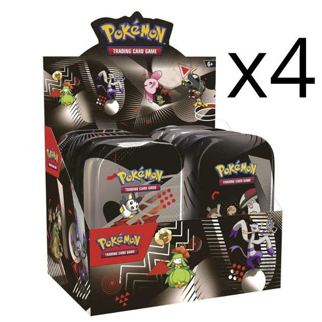 Pokémon TCG Unova Mini Tins Display x32 Black Bolt & White Flare - Scarlet & Violet 4 booster Sealed